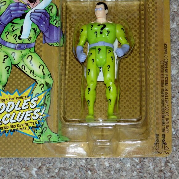 1989 Toy Biz Charan Toys DC Comics Super Heroes The Riddler MOC Canadian - Picture 6 of 11
